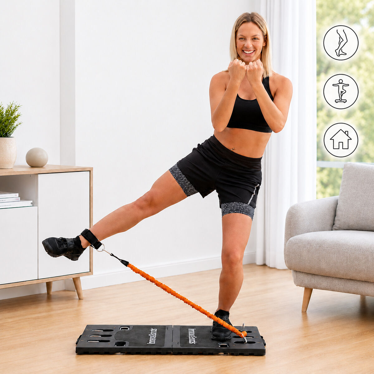 Sistema de Entrenamiento Integral Portátil con Guía de Ejercicios Gympak Max InnovaGoods