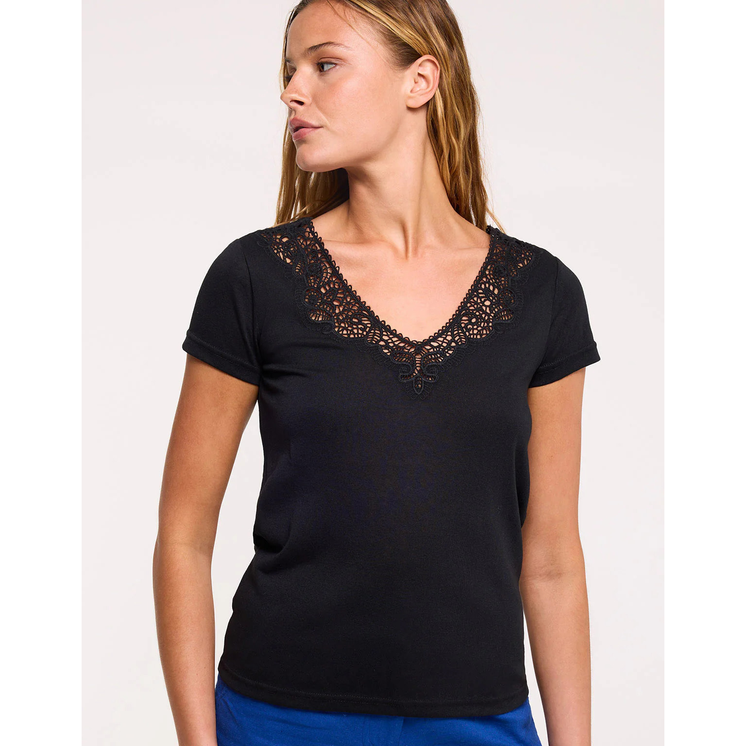 Camiseta Encaje Negro - Olimper