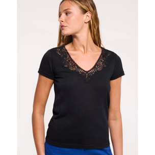 Camiseta Encaje Negro - Olimper