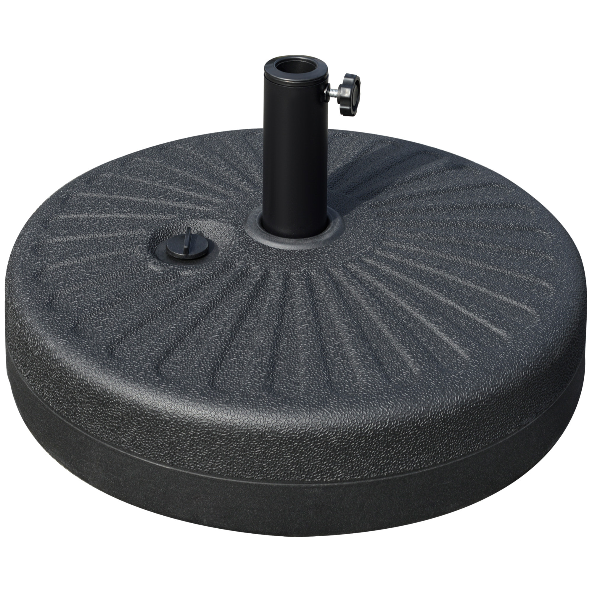 Outsunny Base de Sombrilla Rellenable de Agua 22 kg para Postes 38/48mm Ø51x28cm