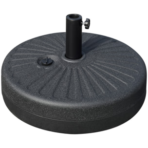 Outsunny Base de Sombrilla Rellenable de Agua 22 kg para Postes 38/48mm Ø51x28cm