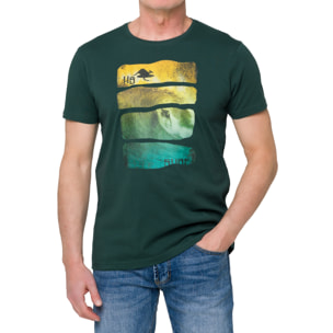 T-shirt WAVES 100% cotone verde