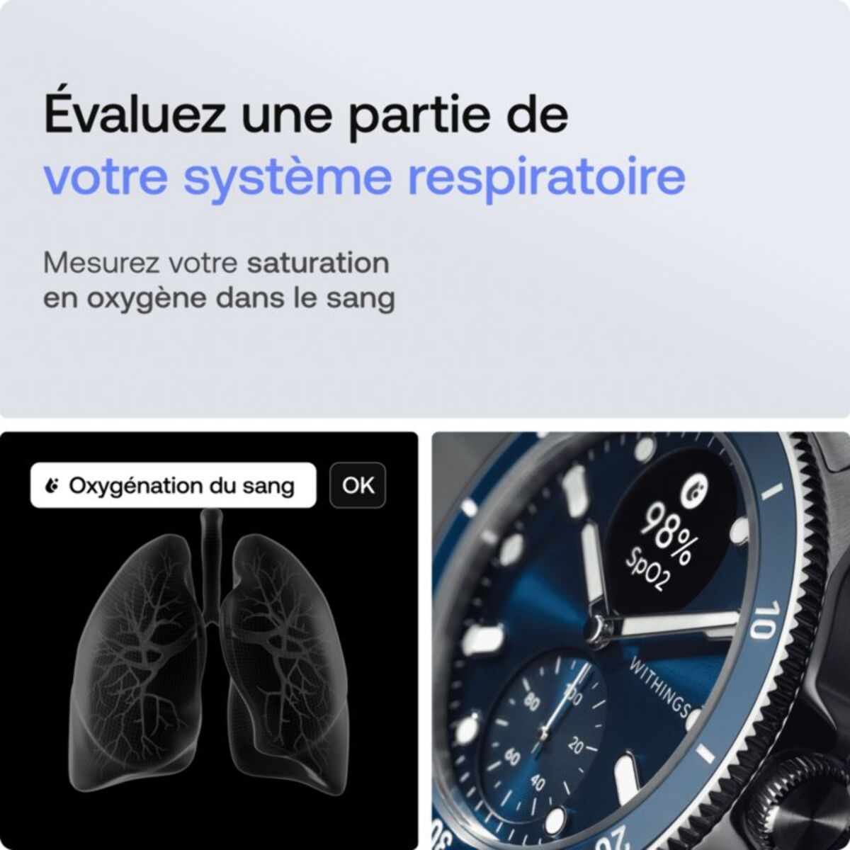 Montre santé WITHINGS Scanwatch Nova Bleue