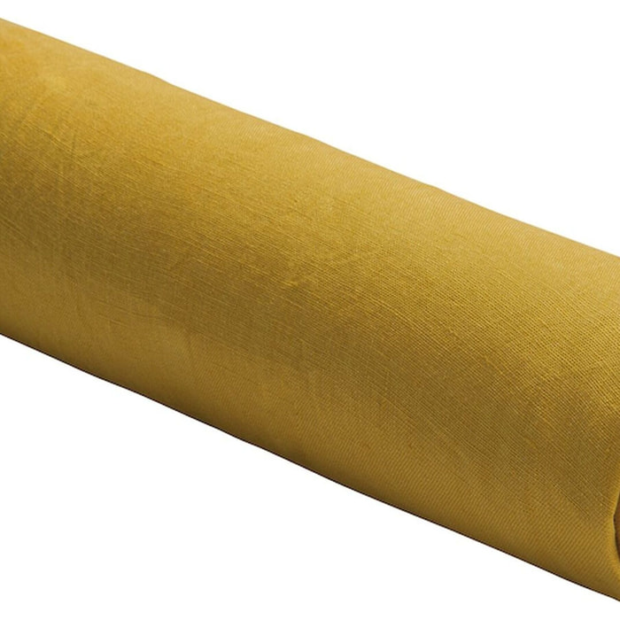 Drap housse - bonnet:40cm 100% lin lavé jaune or