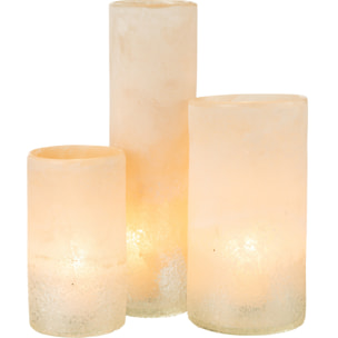 J-Line vase Cylindre - verre - beige - large - 41 cm de hauteur