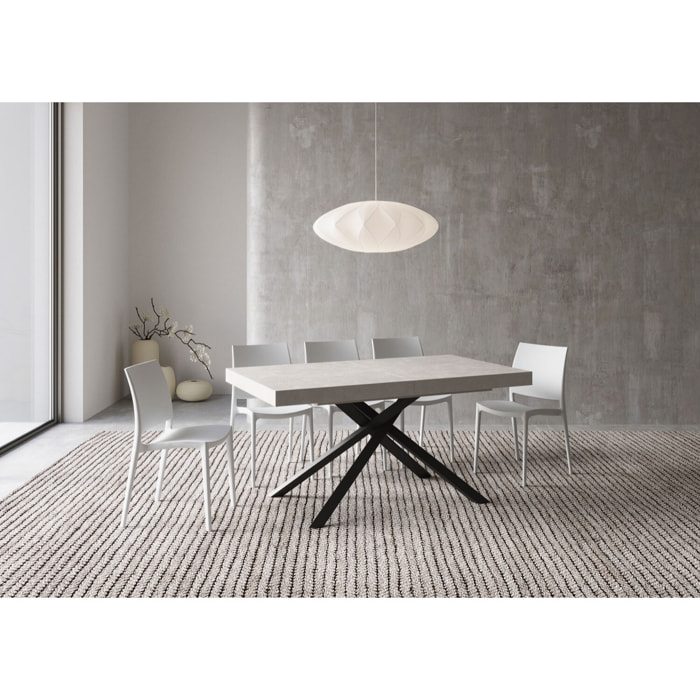 Tavolo allungabile 80x160/244 cm Karida Cashmere gambe antracite