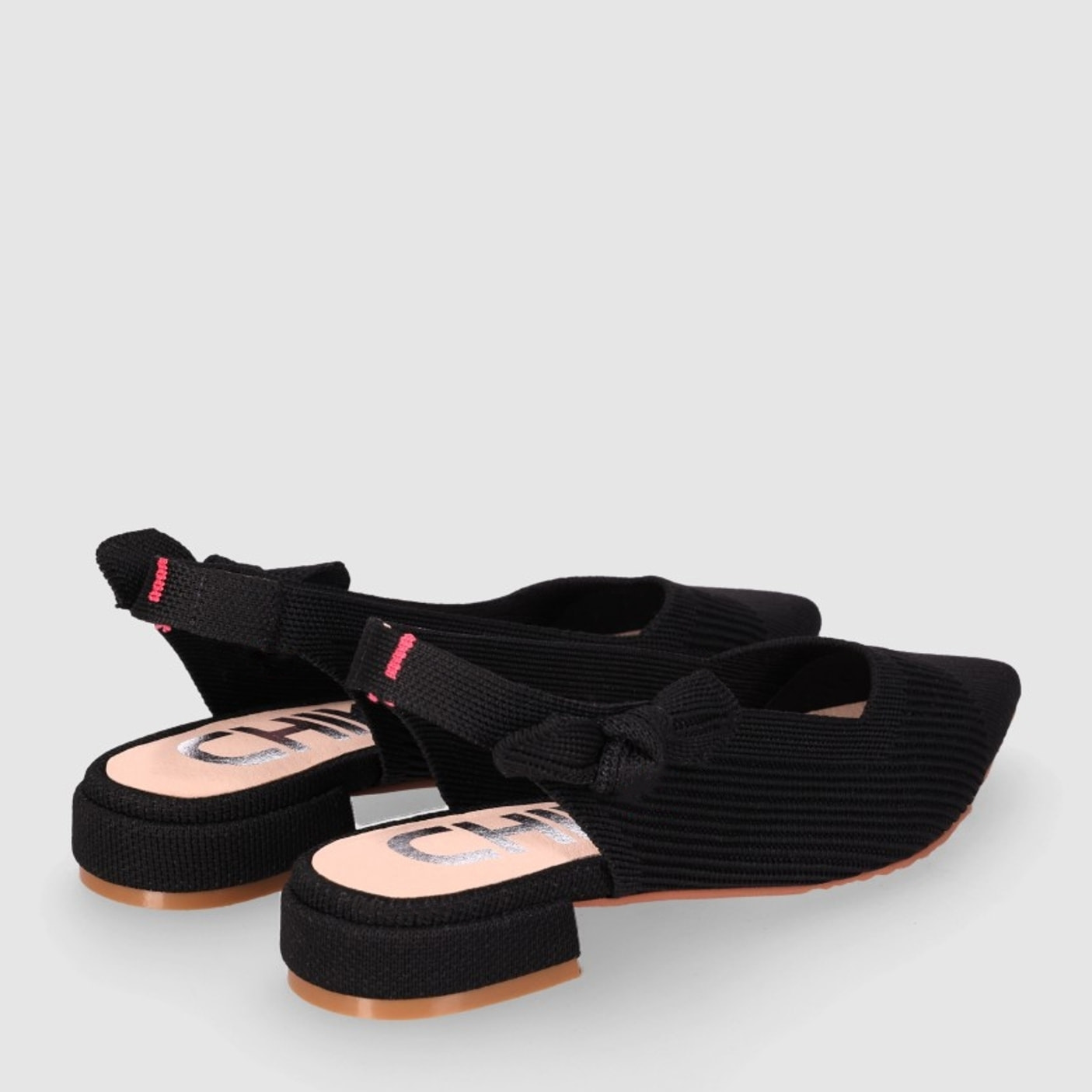 Zapatos de Tejido - Negro - Tacón: 3 cm