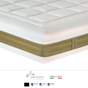 "ELEGANCE FOAM" H25 cm 90x200 guanciale Memory OMAGGIO 5 strati in FOAM arrotolato