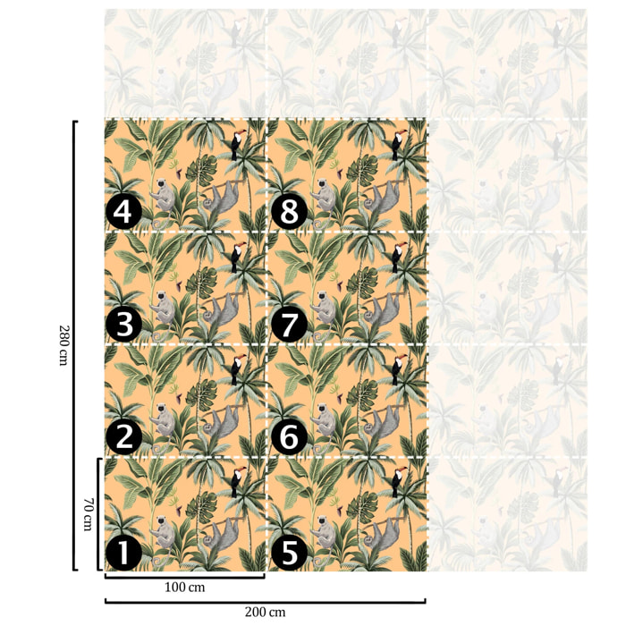 Carta da Parati Jungla Tropicale