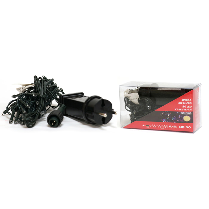 LUCES MICRO 140L LED COLORES  CABLE VERDE EXTERIOR IP44 31V 11.15M (24)