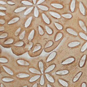 Poule déco Linda H.20cm résine beige