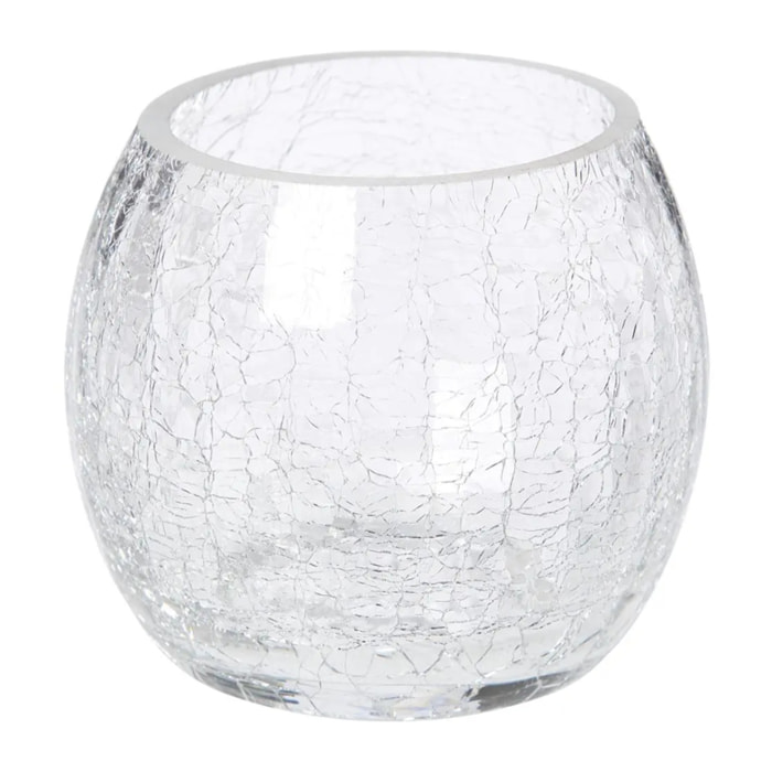 Photophore verre craquelé H7cm
