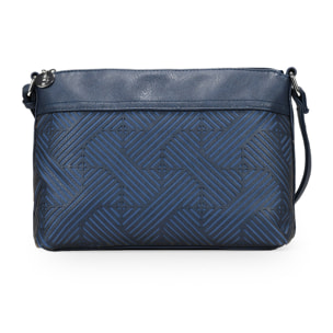 Bolso bandolera azul con cremallera