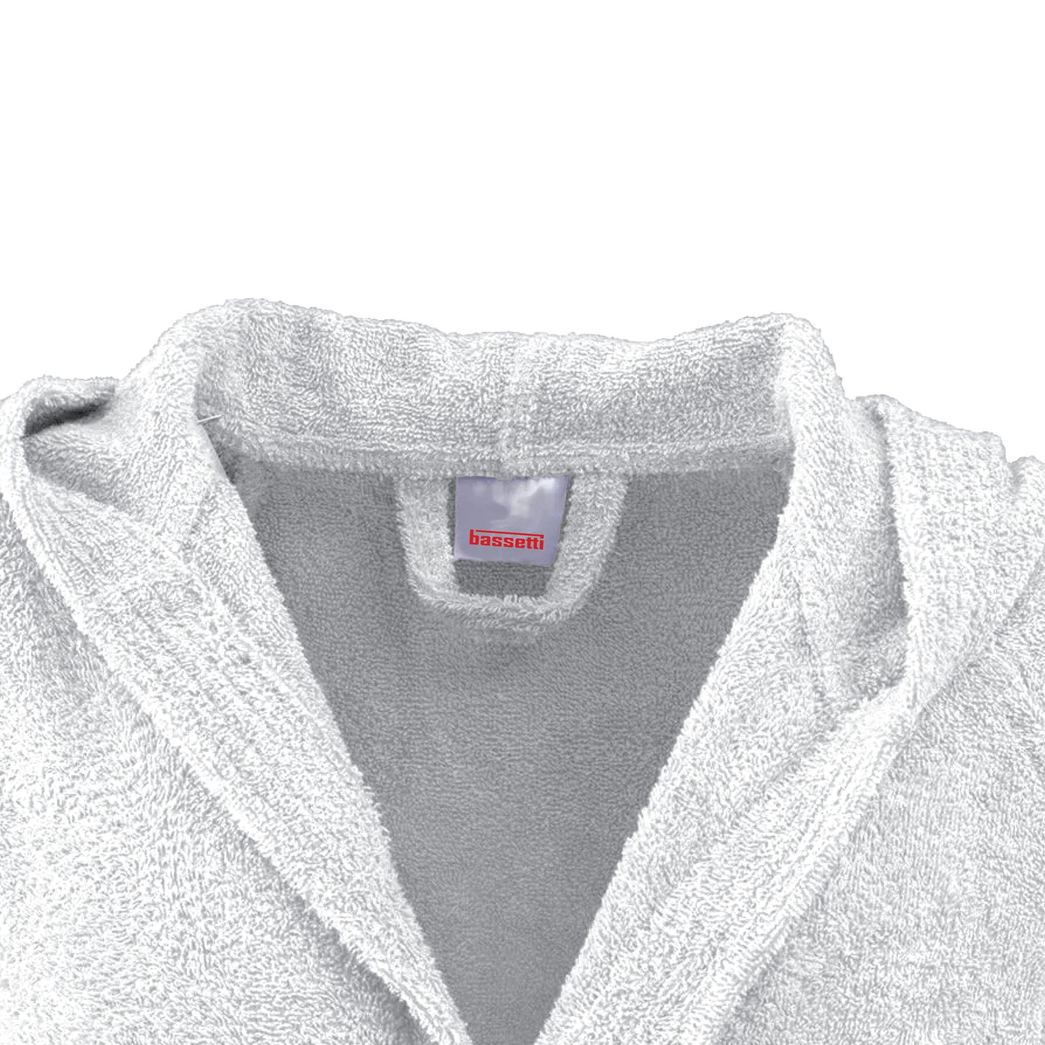 Bassetti Morbido Accappatoio 360 gr con Cappuccio 100% Cotone Uomo Donna Spugna Taglie Forti - ITALY Designed - Collezione VIVIAN - BIANCO 13