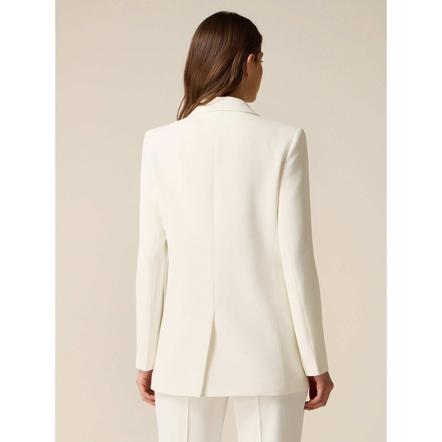 Oltre - Blazer doppiopetto in tessuto crêpe - Bianco