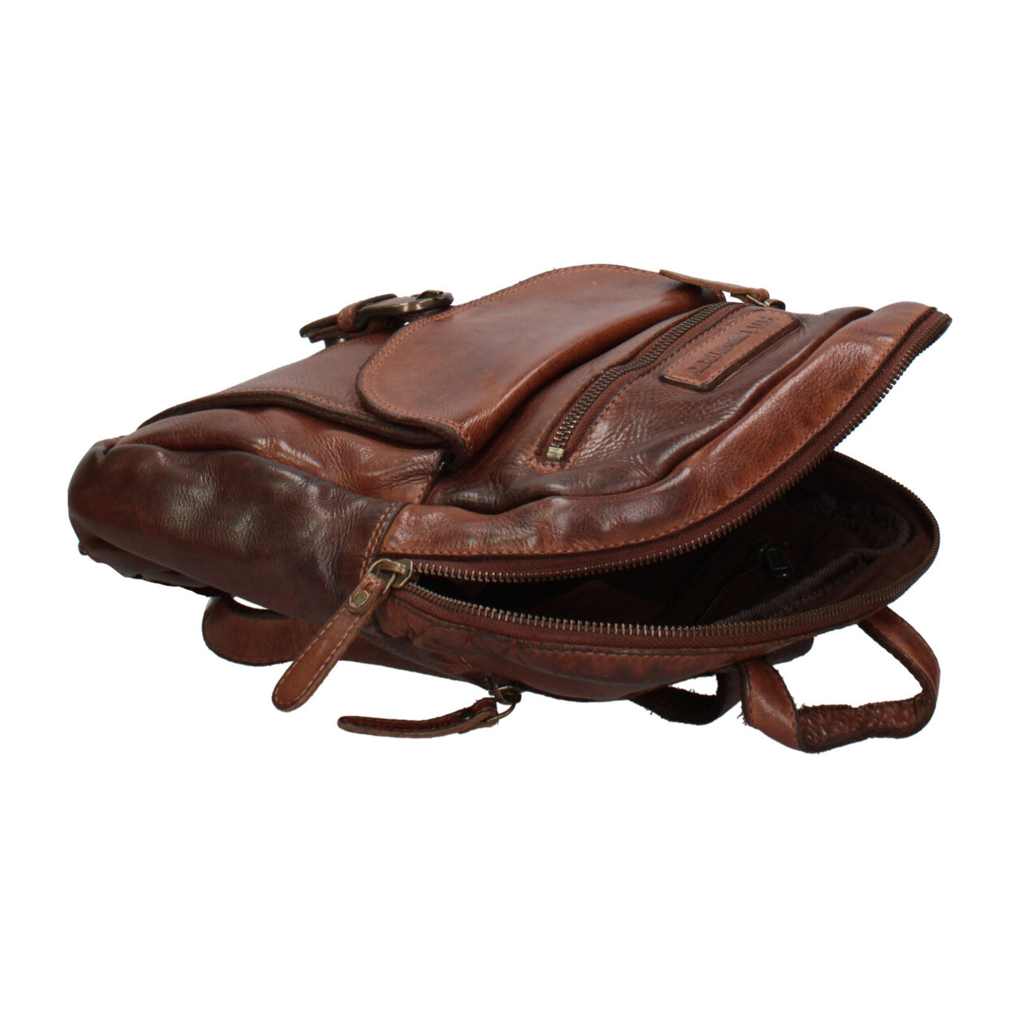 Zaino  da uomo In Vera pelle Made in Italy 24x27x9 cm