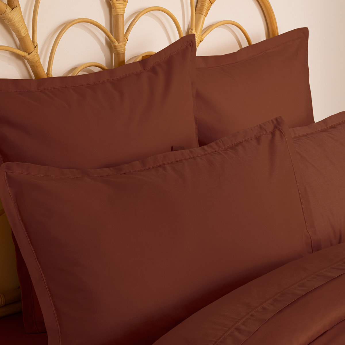 Taie d'oreiller "Carina" coton 50x70cm rose terracotta