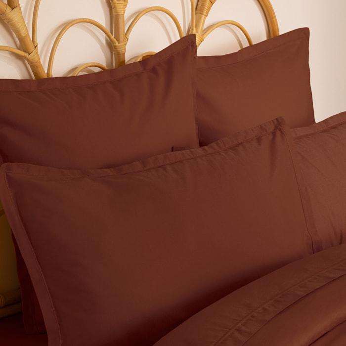 Taie d'oreiller "Carina" coton 50x70cm rose terracotta