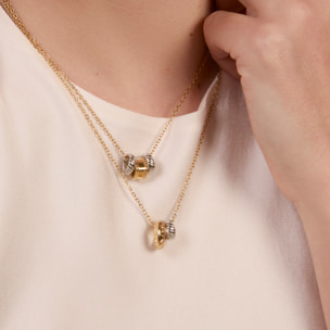 Collar Thadsi acabado oro 18k y plata