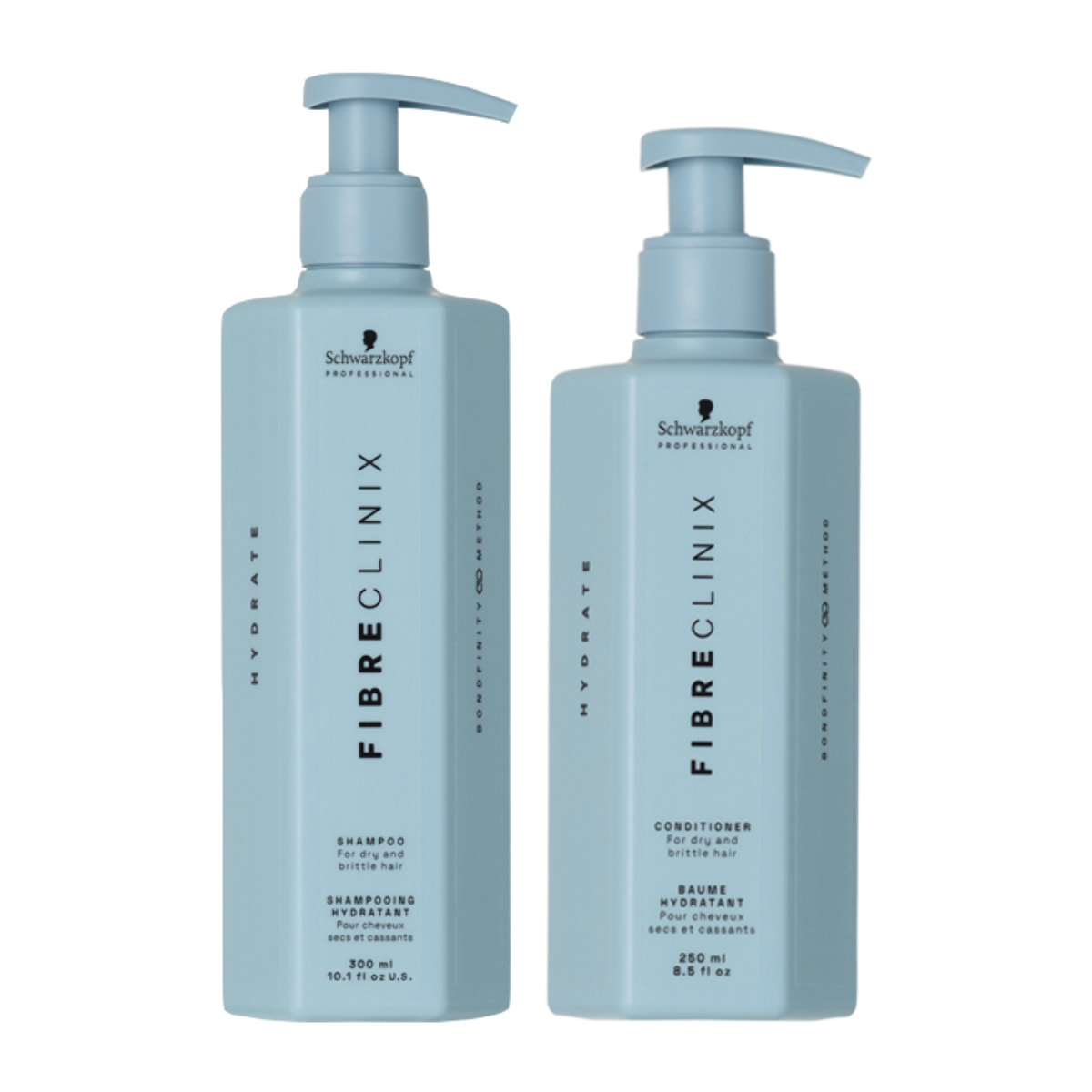 SCHWARZKOPF Kit Fibre Clinix Hydrate Shampoo 300ml +  Conditioner 250ml