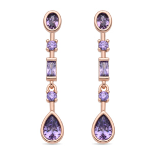 Pendientes Mobor acabado oro rosa 18k