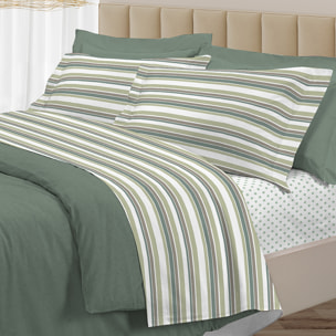 Completo letto riga dots verde