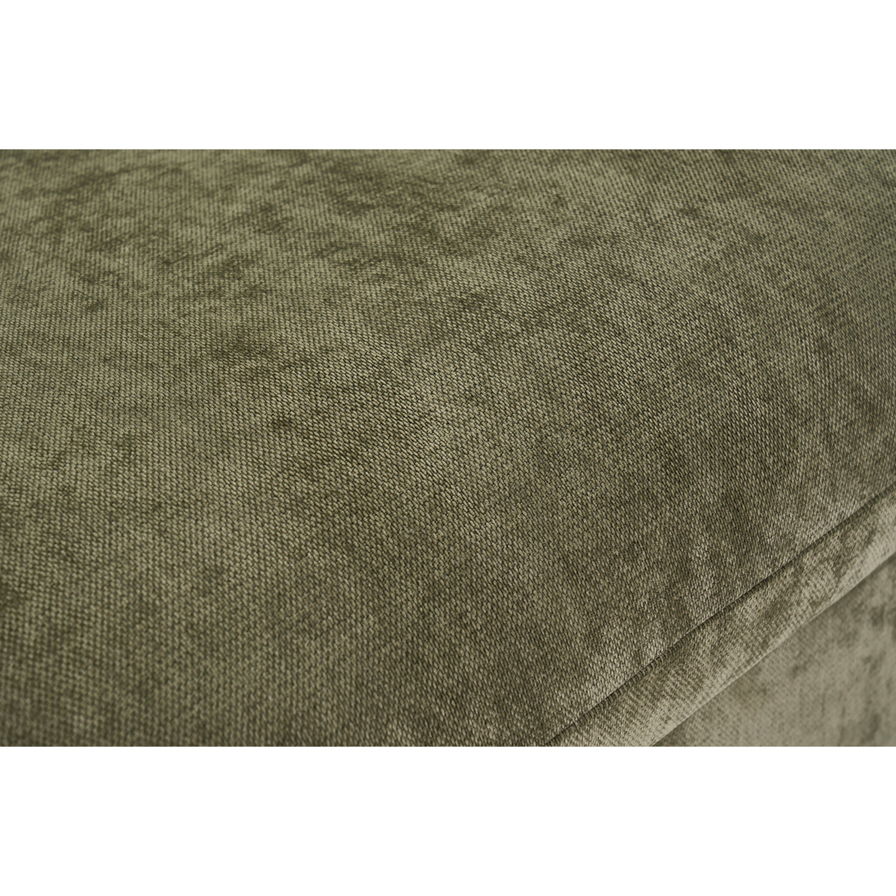 Canapé convertible 2 places en tissu effet velours texturé vert kaki PAULIN