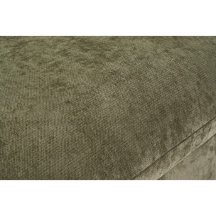 Canapé convertible 2 places en tissu effet velours texturé vert kaki PAULIN