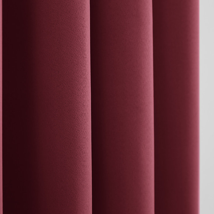 Lot de 2 rideaux occultant thermique Bordeaux 140 x 260 cm