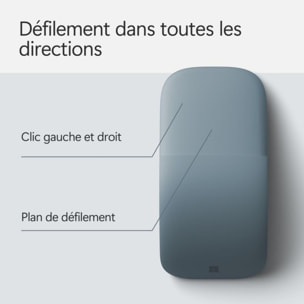 Souris sans fil MICROSOFT Surface Arc Mouse | Bleu Océan