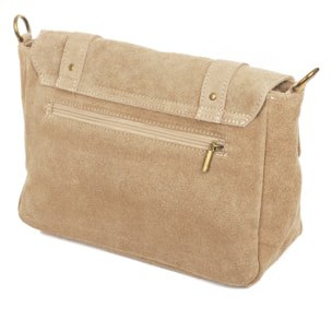 Aviatico borsa a tracolla donna. Pelle autentica Camoscio.