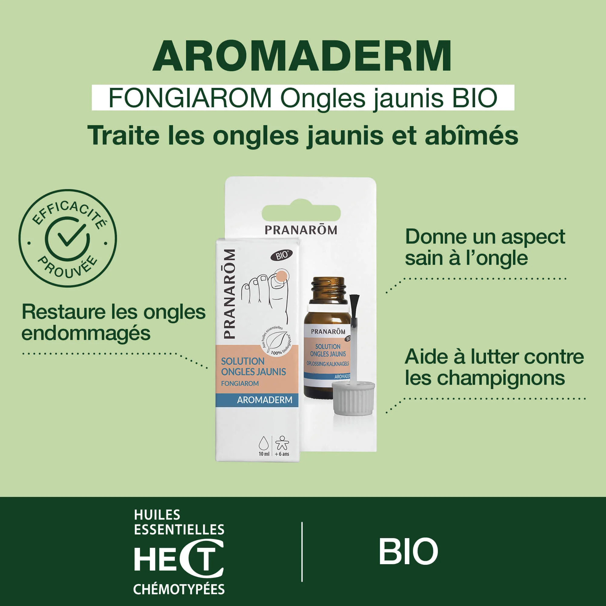 Pranarom - Solution ongles jaunis - Bio - 10 ml