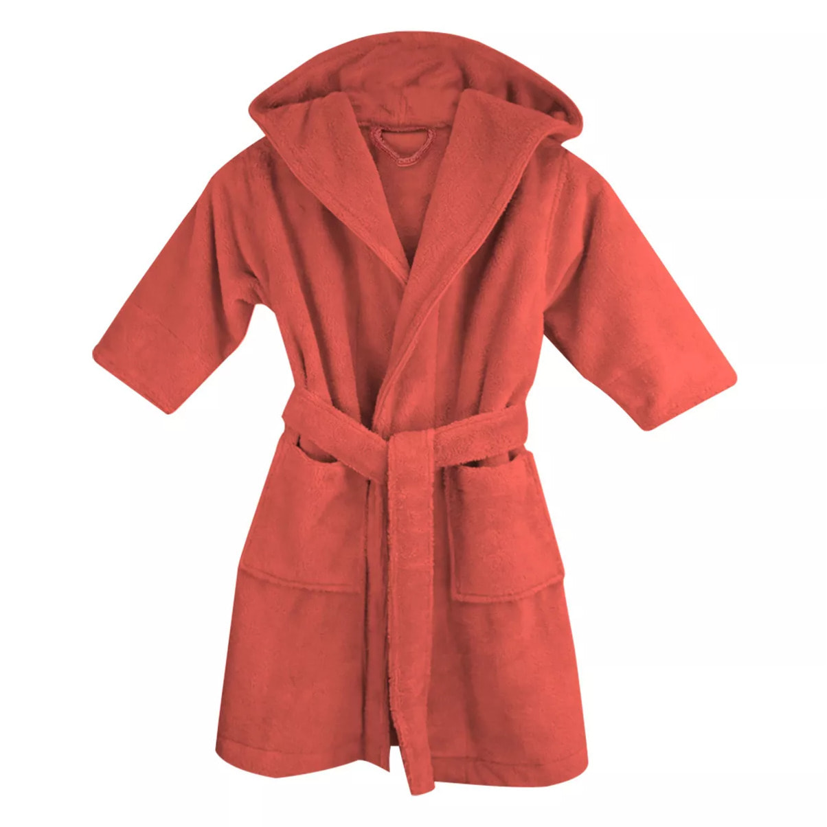 Peignoir enfant enfant coton mélangé 300 g/m² uni rose Teddy corail