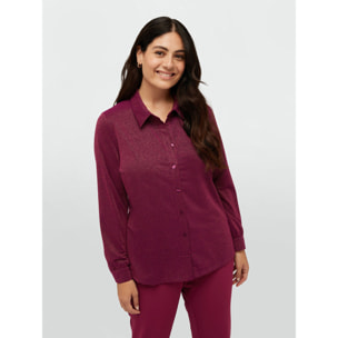 Fiorella Rubino - Camisa de punto de lúrex - Burgundy