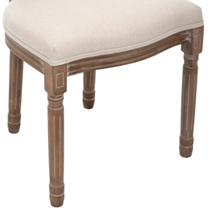 Chaise "Cléon" cannage beige