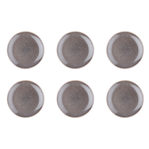 Assiette STELLAR Ø22cm - 6 pièces - Gris béton