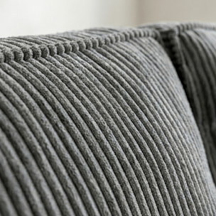 Canapé d'angle convertible 4 places en velours côtelé - LIVIA