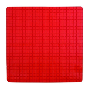 Tapis Fond de douche antidérapant Caoutchouc QUADRO 54x54cm Rouge MSV