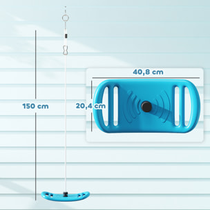 Balançoire enfant - siège balançoire - corde réglable, mousquetons - max. 70Kg - PE bleu