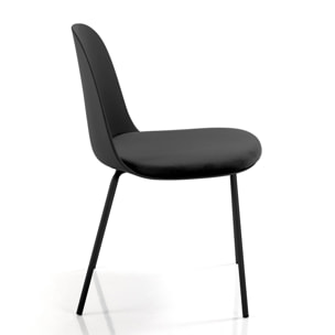 Tomasucci Lot de 4 Chaises CHLOE NOIRE