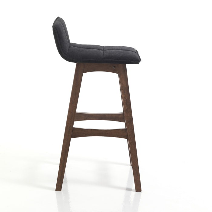 Tomasucci Lot de 2 Tabourets VARM BOIS FONCE Multicolore
