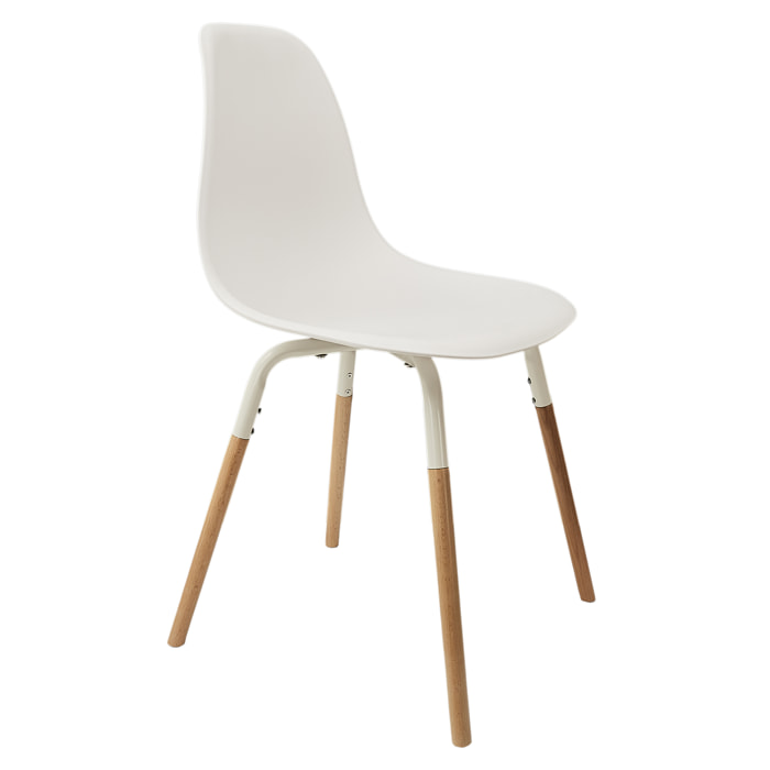 Chaise Scandinave Phenix Blanc - Lot De 4