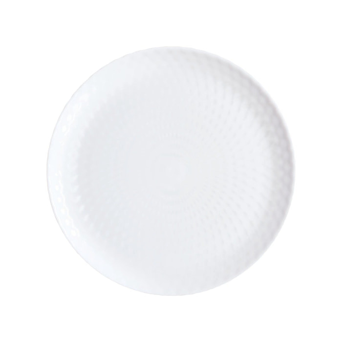 6 assiettes plates blanches 25 cm Pampille - Luminarc