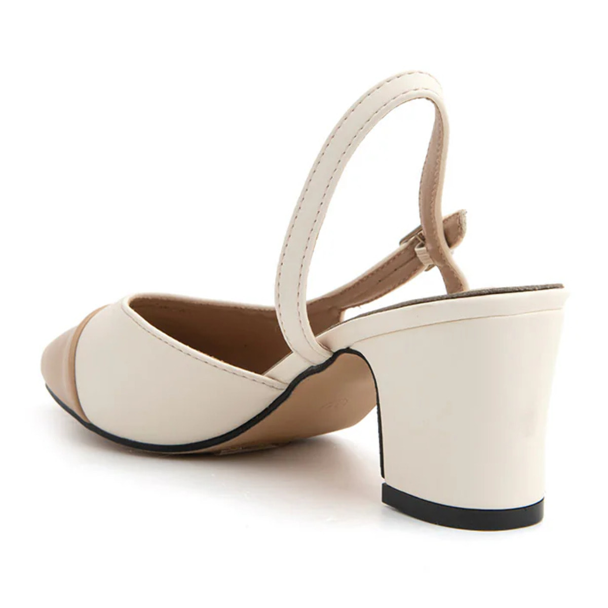 Decolleté old-style bicolore - KHAKI