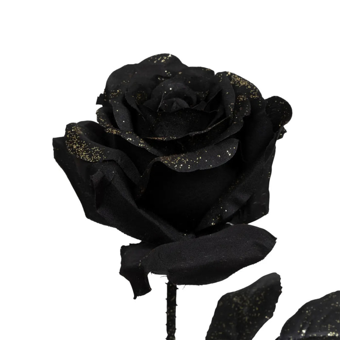 Branche Rose noir et doré H65cm