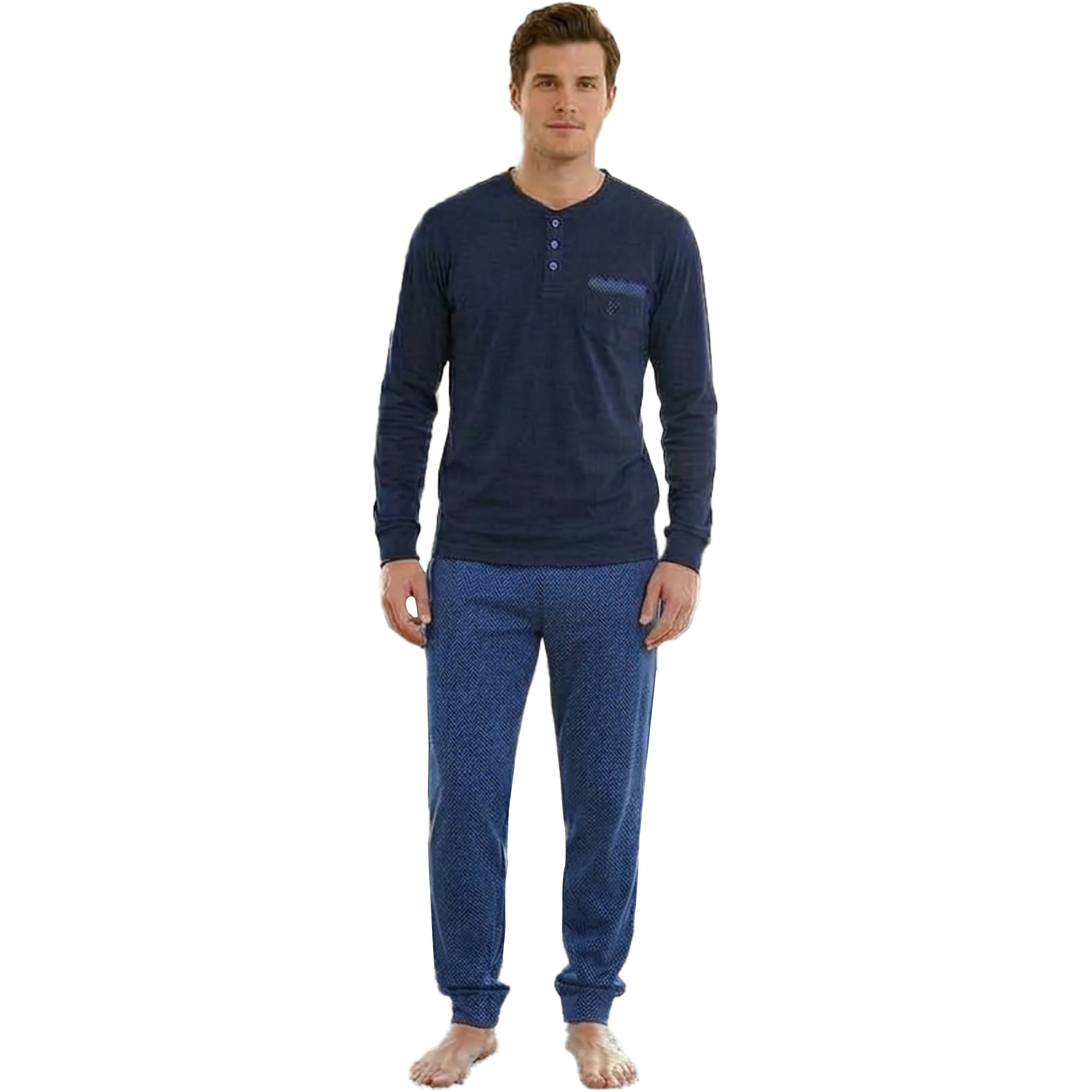 Pigiama Uomo De Fonseca Interlock Art. DPU255 Blu