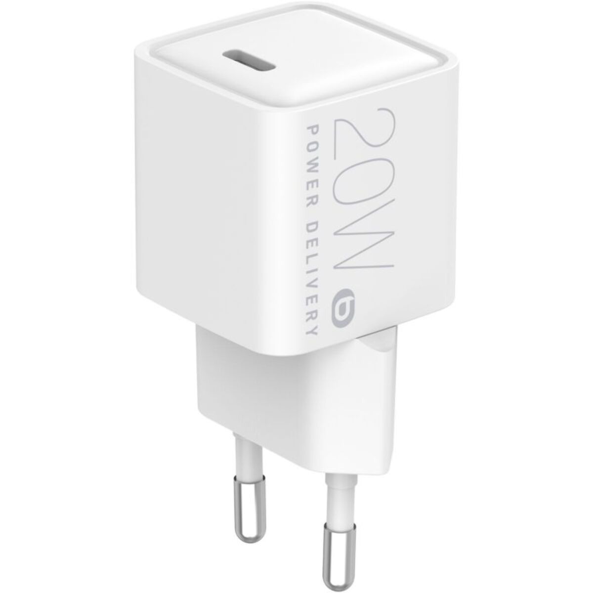 Chargeur ESSENTIELB 20W charge rapide USB-C Blanc compatible iPhone 17 16 15 Pro Max et Samsung Galaxy
