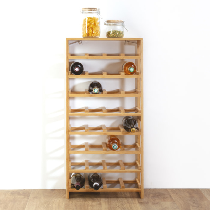 Rangement 32 bouteilles "Linha" bambou