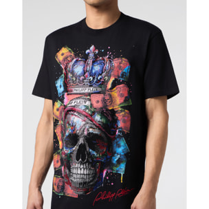 PHILIPP PLEIN Camiseta de cuello redondo y manga corta SKULL
