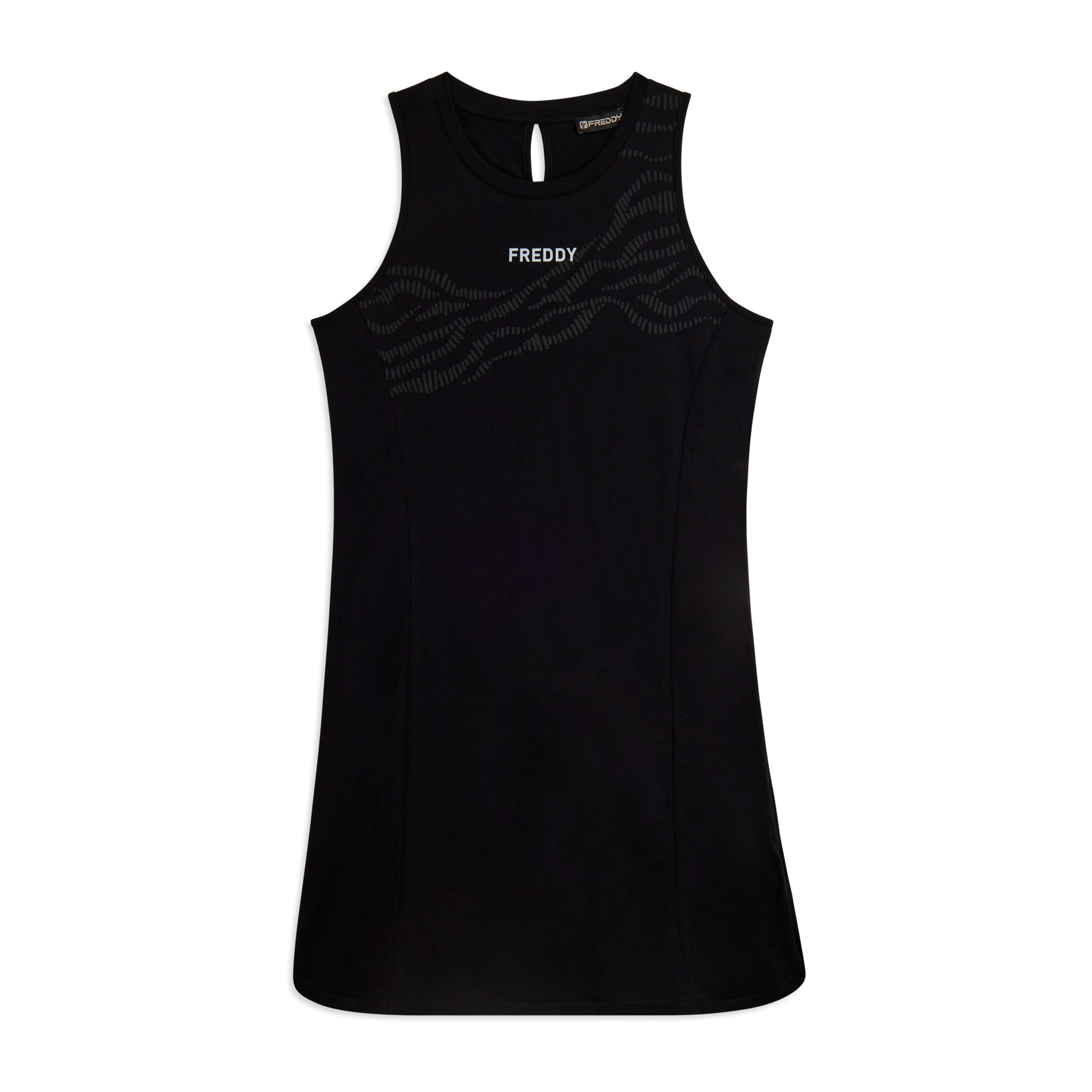 Abito con Motivo Grafico e Dettaglio Cut-Out